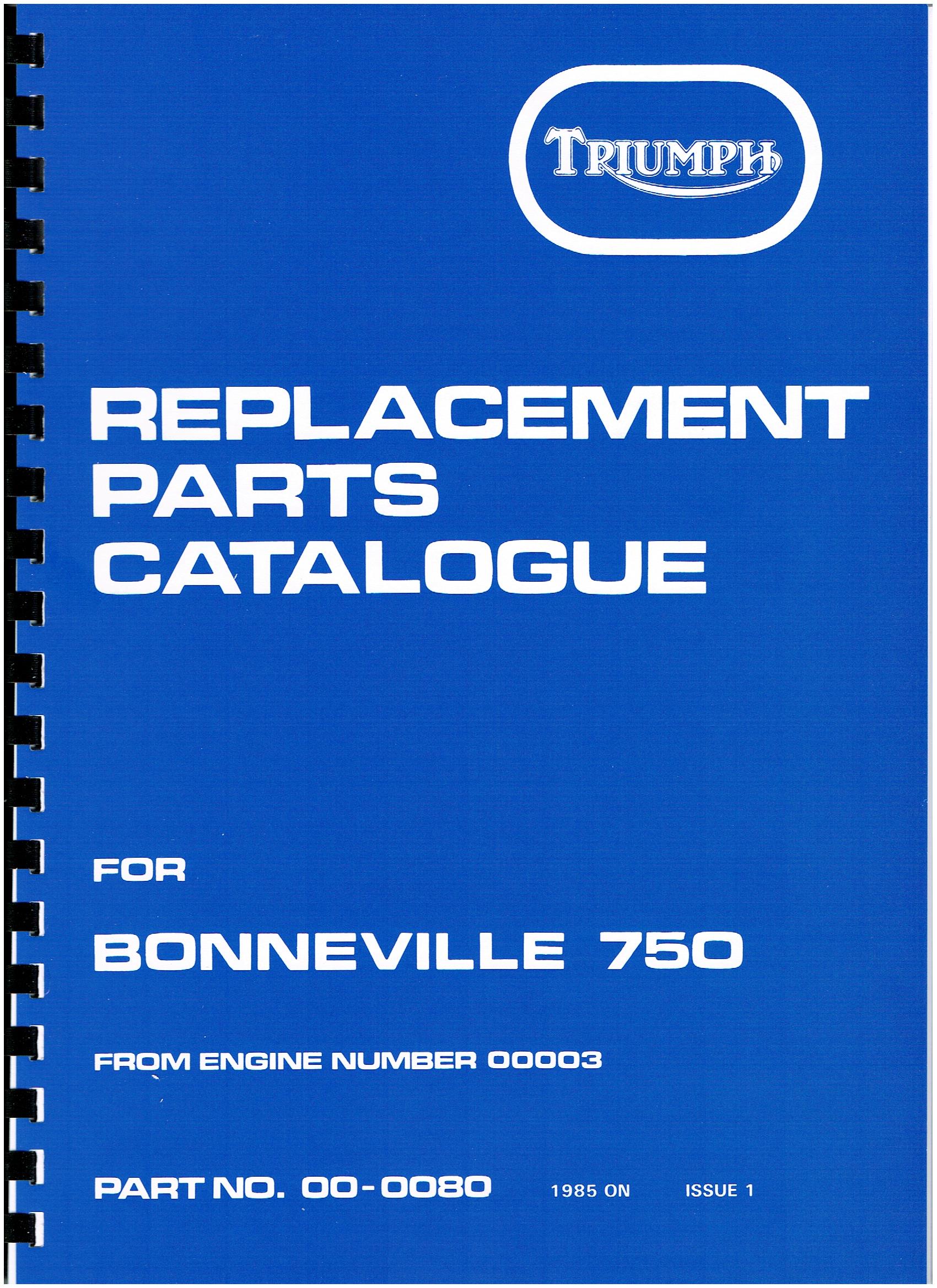 Triumph Bonneville 750 Ersatzteilbuch ab 1985 British Parts Flawil