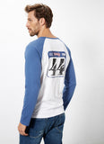 Norton Dirt Track Longsleeve Shirt weiss/blau